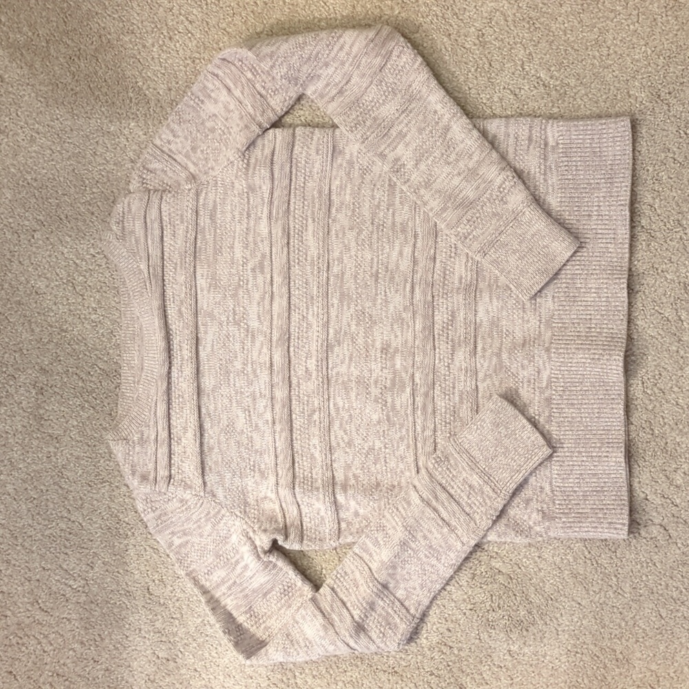 LOFT Oatmeal/Cream Boatneck Sweater